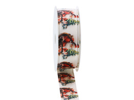 Band mit Drahtkante Santa  Baba  25mmx20m Farbe 140 wei 