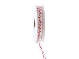 Ruban Lovly 10 mm x 15 m blanc - rouge 02
