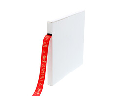 Satin ribbon  Liefs van de Sint  15mm x 50m red 120