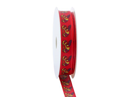 Wired ribbon Soot Pete Vintage  Color  15mm x 20m cap 120 red
