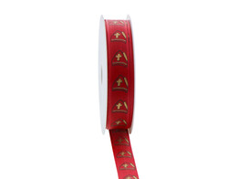 Wired ribbon Saint  Wave  miter 15mm x 20m 120 red