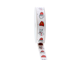Satin ribbon Saint  Wave  mix 15mm x 20m 140 white
