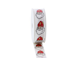 Wired ribbon Saint  Wave  head 25mm x 20m 140 white