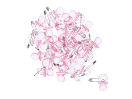 Plexi fopspeen met speld roze