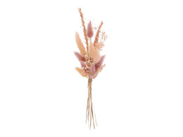 Bouquet fleurs sechees 30cm peche - vieux rose