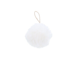 Ball  Plush  pendant white SM