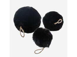 Bal  Plush  zwart S/3