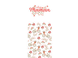 SC Banniere  Fleur  La meilleure maman maxi 50 x 122 5 cm