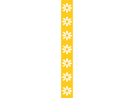 OB Banner  Daisy  margriet verticaal 25 x 245 cm geel