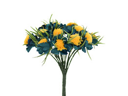 Blume gelbes Herz  dunkelgrun
