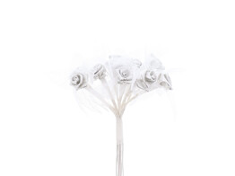 Flower tulle leaves silver