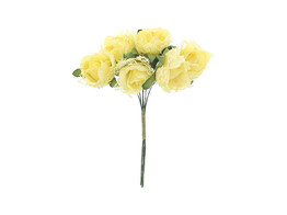 Rose avec dentelle ecru