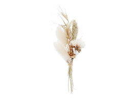 Trockenblumenstrau  10cm mit Klebestreifen wei  - beige