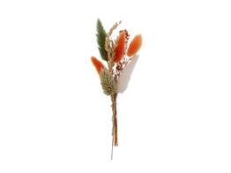 Trockenblumenstrau  15cm mit Klebestreifen orange - grun