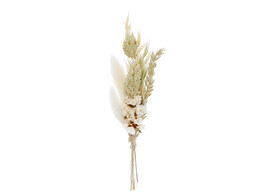 Trockenblumenstrau  15cm mit Klebestreifen wei  - beige