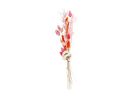 Boeket droogbloemen 30cm oranje - rosa