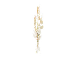 Trockenblumenstrau  30cm wei  - beige
