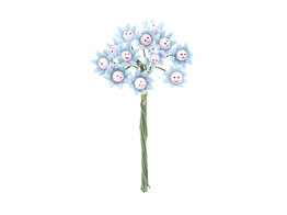 Blume  Smile  petrolfarben