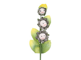  Smile  3 Blumen olivgrun