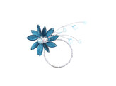  Lewisia  1 flower with pearls cyan