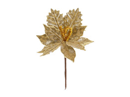 Christmas star   2 leaves gold