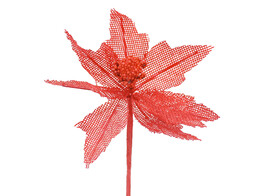 Christmas star in jute red