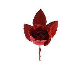 Rose Shiny mit 3 Blattern