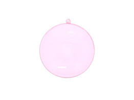 Plexi lentille XL met lus 7 cm licht roze