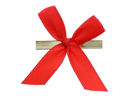 Bow with clip satin 6x6cm - bulk