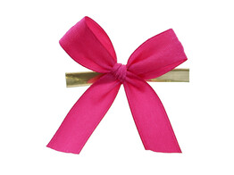 Bow with clip satin 6x6cm