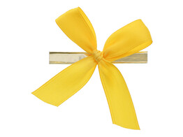 Noeud avec clip satin 6x6cm