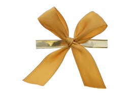 Schleife mit Clip Satin 6x6cm