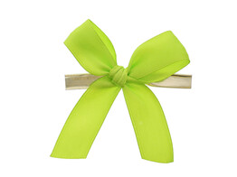 Bow with clip satin 6x6cm