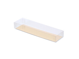 Cello rectangular box 15 cm with gold cardboard