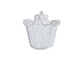 Plexi box crown with glitter silver