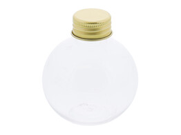PVC bol flesje met goudkleurige dop