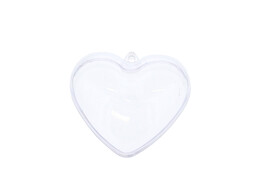 Plexi box heart round pendant 6.5 cm