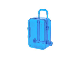 Plexi trolley cyaan