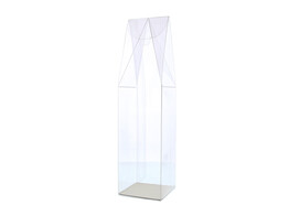 Boite en PVC transparent pour 1 bouteille   fond blanc