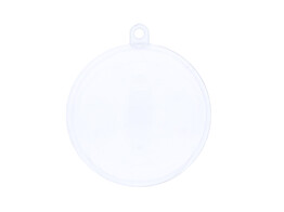 Plastic bal 6 cm transparant met lus