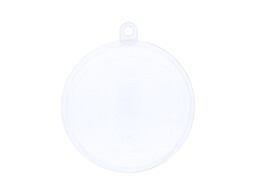 Plastic bal 8.5 cm transparant met lus
