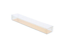 Cello rectangular box 18 cm with gold cardboard    Z58