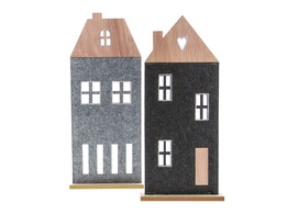 Hoog huis in vilt deco S/2