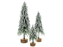 Weihnachtsbaume  Snowy  grun   Set/3