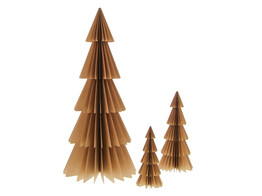 Weihnachtsbaume Origami  kraft S/3