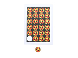 Sticker 4 cm football Belgian colours