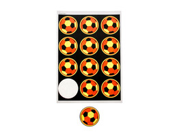 Sticker 6 35 cm football Belgian colours