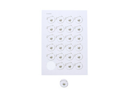 Sticker bear dotted white