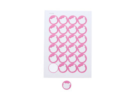 Sticker bear dotted pink