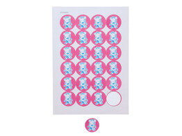 Sticker 4 cm Punda fuchsia